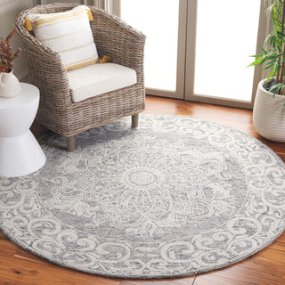 Safavieh Abstract ABT354A Ivory / Light Grey Area Rug Room Scene Feature