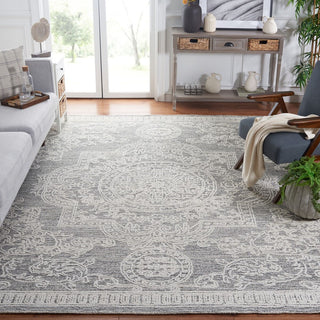 Safavieh Abstract ABT356H Ivory / Charcoal Area Rug Room Scene Feature