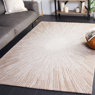 Safavieh Abstract ABT375B Ivory / Dark Beig Area Rug Room Scene
