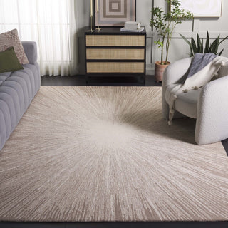 Safavieh Abstract ABT375B Ivory / Dark Beig Area Rug Room Scene Feature