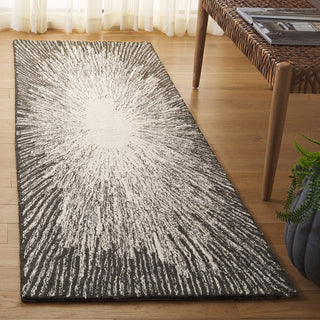 Safavieh Abstract ABT375H Ivory / Charcoal Area Rug Room Scene Feature