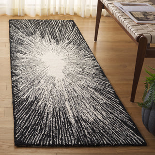 Safavieh Abstract ABT375Z Ivory / Black Area Rug Room Scene