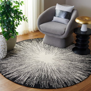 Safavieh Abstract ABT375Z Ivory / Black Area Rug Room Scene