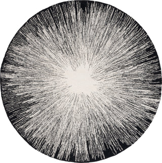 Safavieh Abstract ABT375Z Ivory / Black Area Rug Round