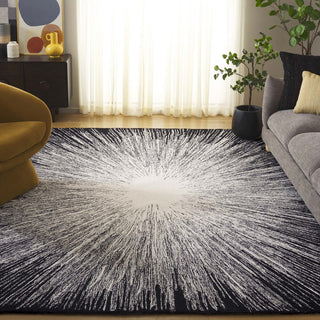 Safavieh Abstract ABT375Z Ivory / Black Area Rug Room Scene Feature