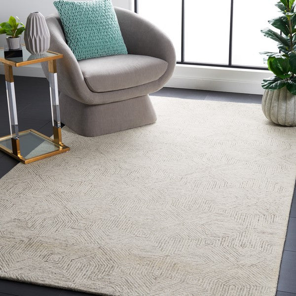 Safavieh Abstract ABT425F Grey / Ivory Area Rug Room Scene Feature