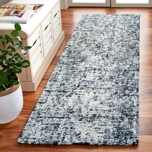 Safavieh Abstract ABT495Z Black / Ivory Area Rug Room Scene Feature