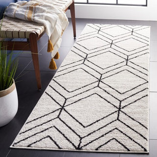 Safavieh Adirondack ADR241F Light Grey / Black Area Rug Room Scene Feature