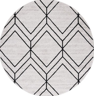 Safavieh Adirondack ADR241F Light Grey / Black Area Rug Round