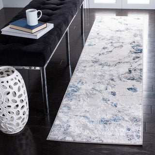 Safavieh Amelia ALA232G Grey / Blue Area Rug Room Scene Feature