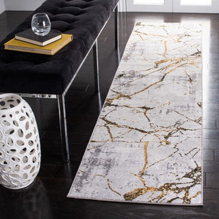 Safavieh Amelia ALA293G Grey / Gold Area Rug Room Scene Feature