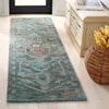 Safavieh Anatolia AN402J Teal / Brown Area Rug Room Scene Feature