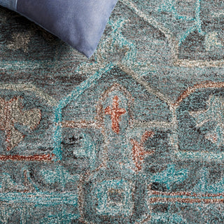 Safavieh Anatolia AN402J Teal / Brown Area Rug Detail