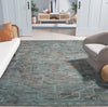 Safavieh Anatolia AN402J Teal / Brown Area Rug Room Scene Feature