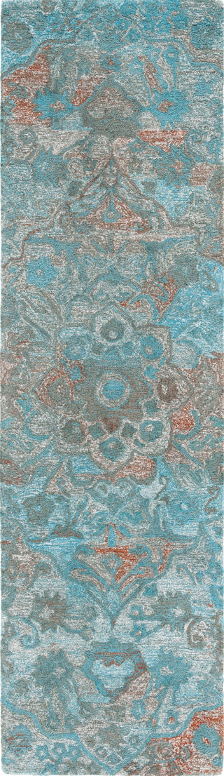 Safavieh Anatolia AN407L Turquoise / Brown Area Rug Runner