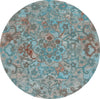 Safavieh Anatolia AN407L Turquoise / Brown Area Rug Round