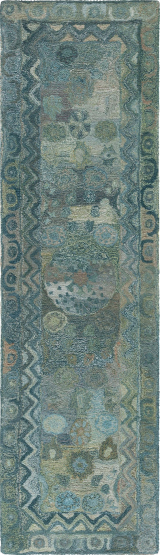 Safavieh Anatolia AN411Y Aqua / Green Area Rug Runner