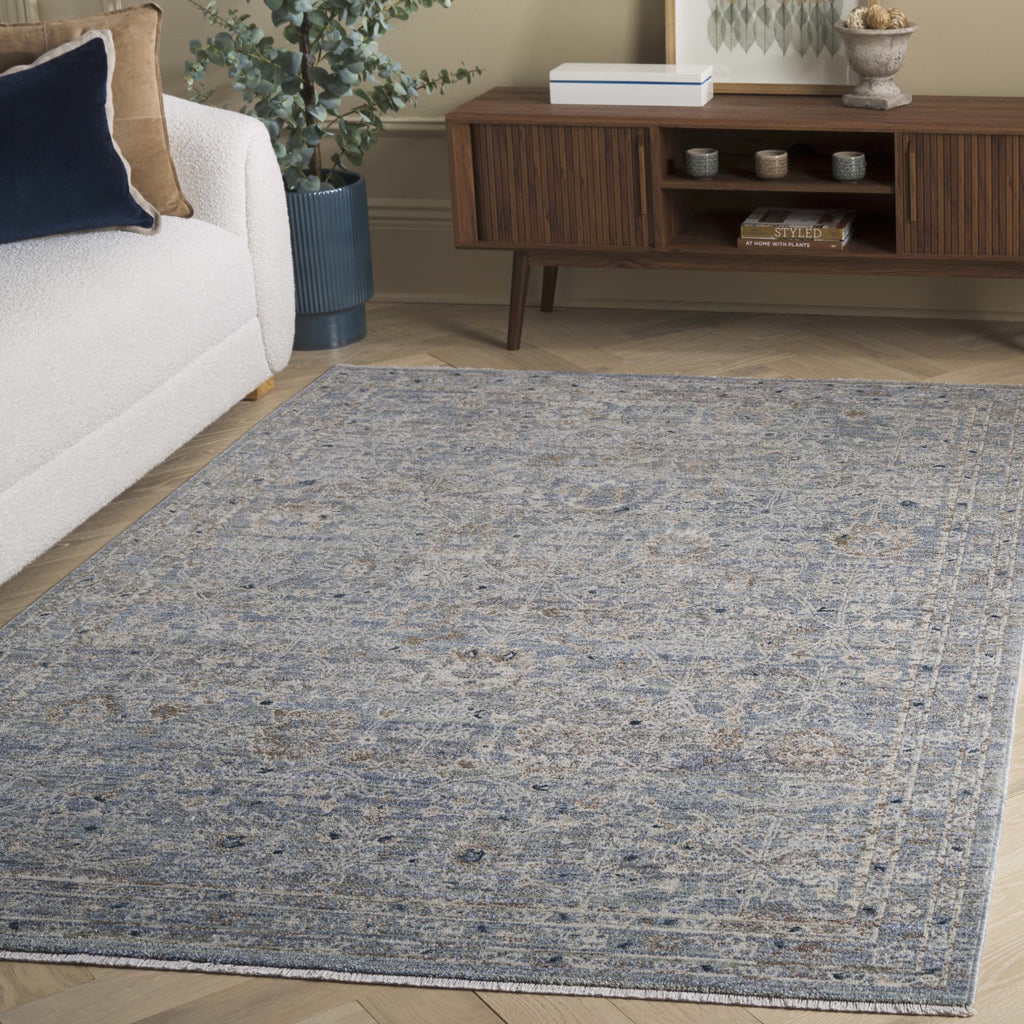 Safavieh Antique Patina ANP656M Blue / Ivory Area Rug Room Scene Feature