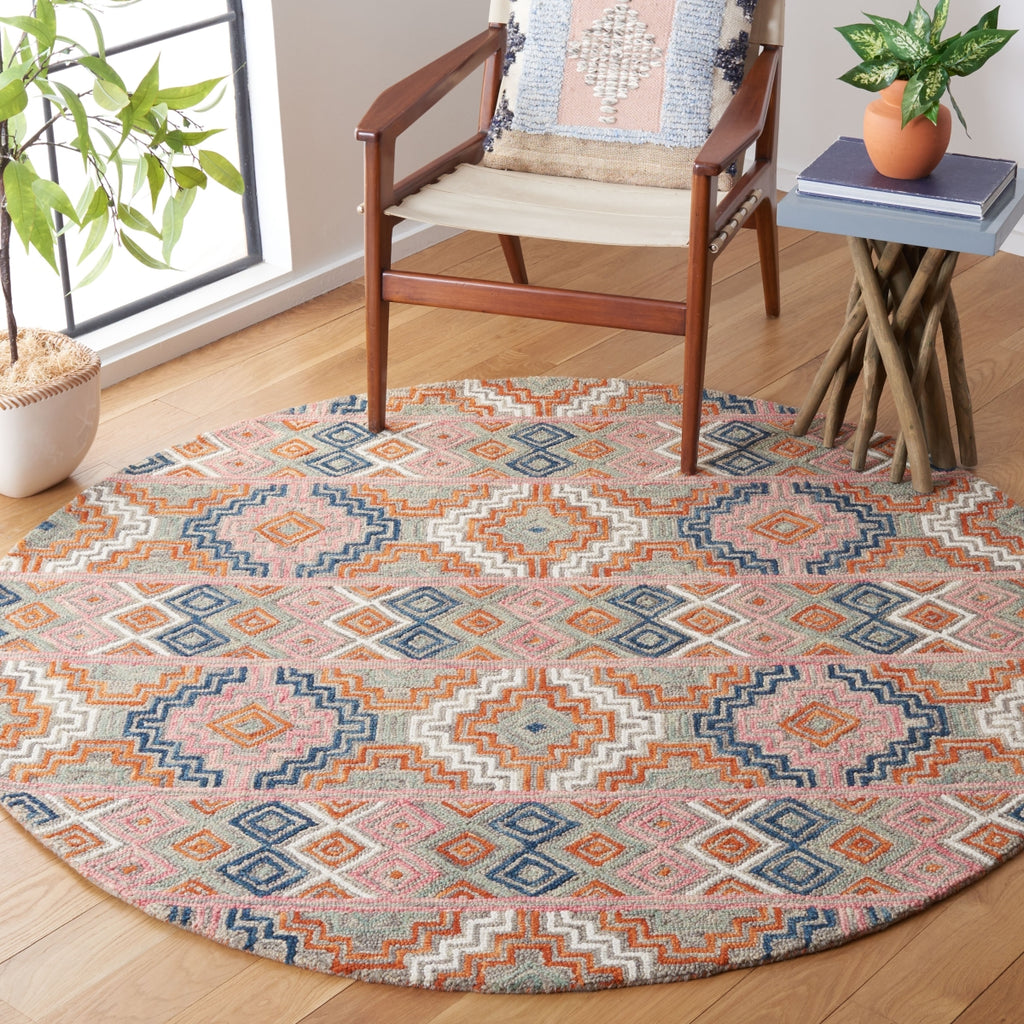 Safavieh Aspen APN279P Orange / Fuchsia Area Rug Room Scene Feature