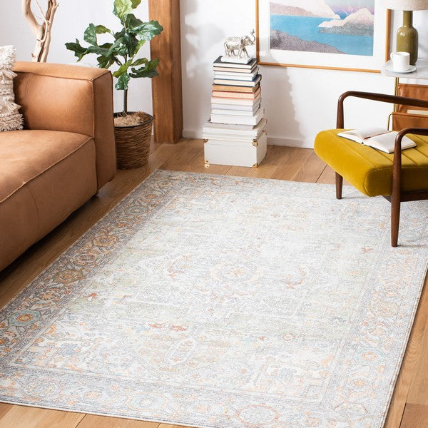 Safavieh Aria ARA580W Sage / Beige Area Rug Room Scene Feature