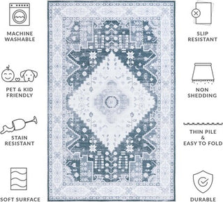 Safavieh Arizona ARZ107 Grey Green / Ivory Machine Washable Area Rug