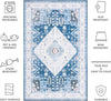 Safavieh Arizona ARZ107 Navy / Ivory Machine Washable Area Rug