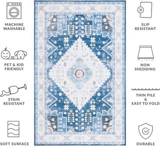 Safavieh Arizona ARZ107 Navy / Ivory Machine Washable Area Rug