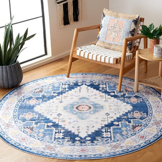 Safavieh Arizona ARZ107 Navy / Ivory Machine Washable Area Rug