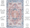 Safavieh Arizona ARZ109 Red / Navy Machine Washable Area Rug