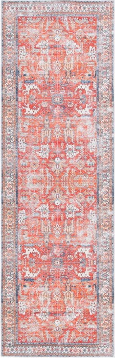 Safavieh Arizona ARZ119 Rust / Aqua Machine Washable Area Rug