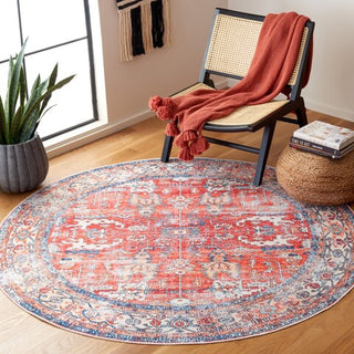 Safavieh Arizona ARZ119 Rust / Aqua Machine Washable Area Rug