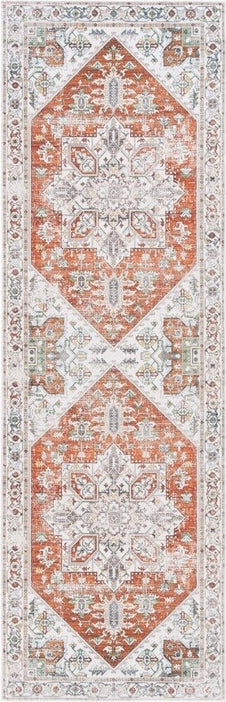 Safavieh Arizona ARZ120 Ivory / Rust Machine Washable Area Rug