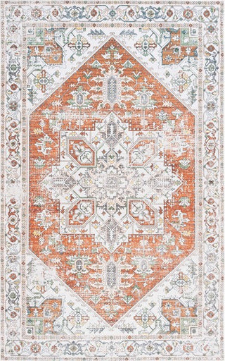 Safavieh Arizona ARZ120 Ivory / Rust Machine Washable Area Rug