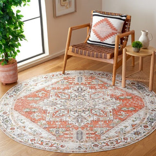 Safavieh Arizona ARZ120 Ivory / Rust Machine Washable Area Rug