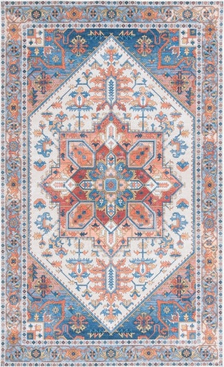 Safavieh Arizona ARZ120 Rust / Navy Machine Washable Area Rug