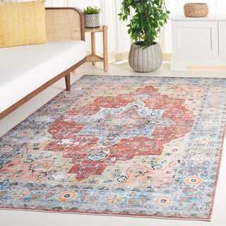 Safavieh Arizona ARZ126 Rust / Aqua Machine Washable Area Rug