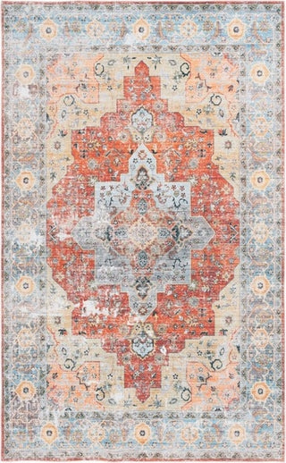 Safavieh Arizona ARZ126 Rust / Aqua Machine Washable Area Rug