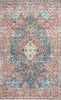 Safavieh Arizona ARZ126 Rust / Blue Green Machine Washable Area Rug