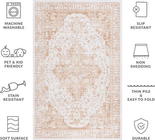 Safavieh Arizona ARZ127 Beige / Gold Machine Washable Area Rug