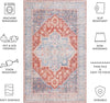 Safavieh Arizona ARZ137 Light Blue / Rust Machine Washable Area Rug