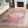 Safavieh Arizona ARZ137 Light Blue / Rust Machine Washable Area Rug