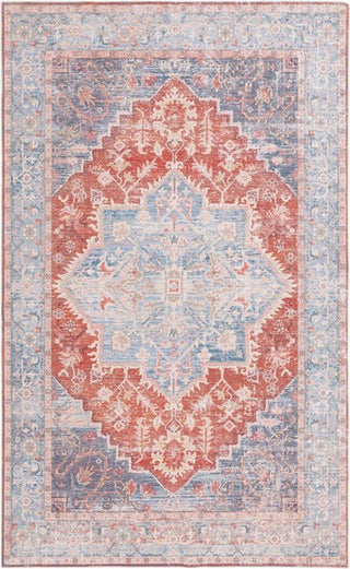 Safavieh Arizona ARZ137 Light Blue / Rust Machine Washable Area Rug