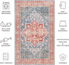 Safavieh Arizona ARZ137 Blue Green / Rust Machine Washable Area Rug