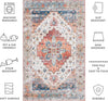 Safavieh Arizona ARZ209 Rust / Beige Machine Washable Area Rug