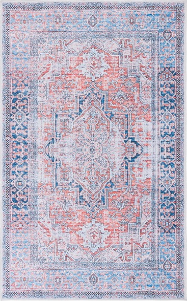 Safavieh Arizona ARZ223 Rust / Navy Machine Washable Area Rug