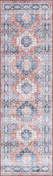 Safavieh Arizona ARZ512 Blue / Rust Machine Washable Area Rug