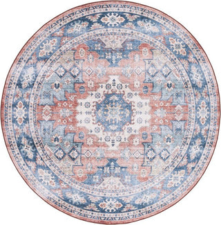 Safavieh Arizona ARZ512 Blue / Rust Machine Washable Area Rug