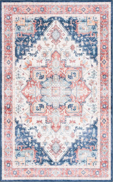 Safavieh Arizona ARZ523 Rust / Dark Blue Machine Washable Area Rug