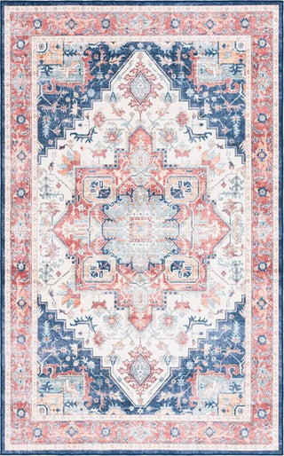 Safavieh Arizona ARZ523 Rust / Dark Blue Machine Washable Area Rug