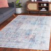 Safavieh Arizona ARZ539 Blue / Rust Machine Washable Area Rug Room Scene Feature